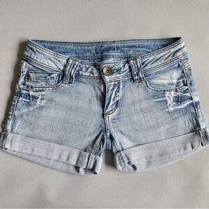 Candies Y2K Cuffed Distressed Denim Jeans Men’s Size Shorts Junior Women’s Sz 1